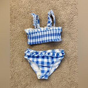 Ralph Lauren Baby 2-Pc Gingham Swimsuit, Harbour Island Blue - Size 9 mos (EUC)